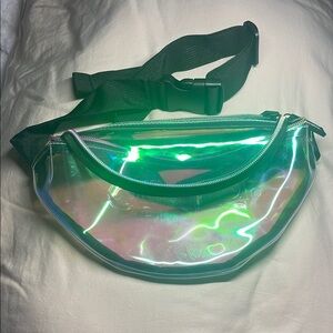 Holographic Fanny Pack with Black Strap